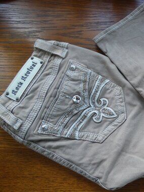 Rock Revival Arisa Slim Size 31 Women’s Crop Jeans, 34X25.5" inseam